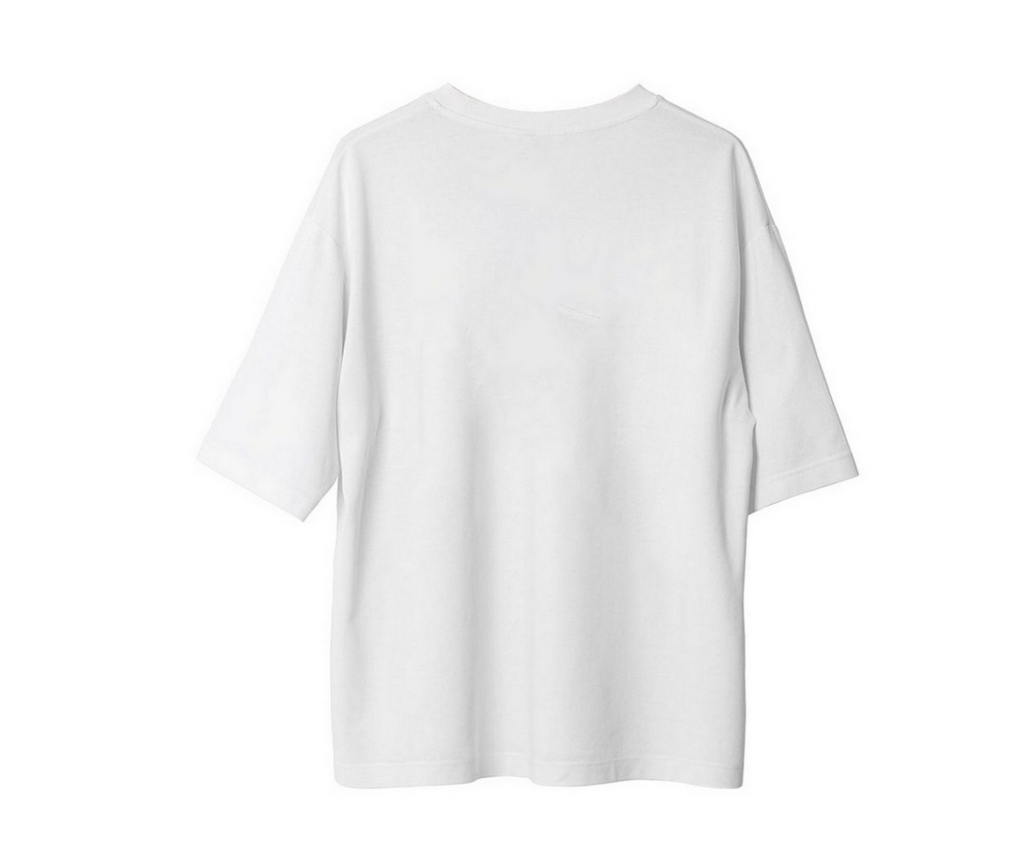 BASIC LOGO OVERSIZE T-SHIRT Beyaz