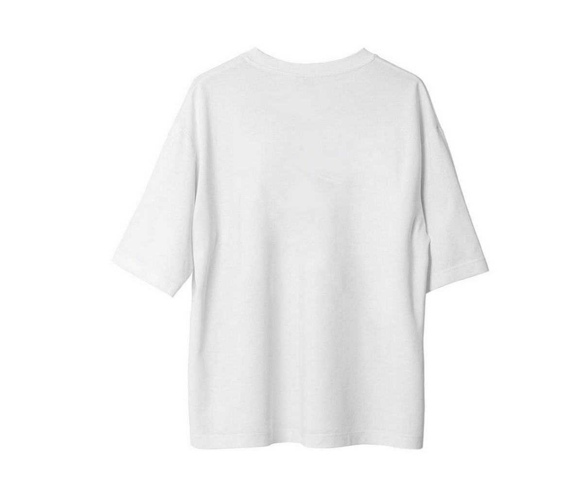 BASIC LOGO OVERSIZE T-SHIRT Beyaz
