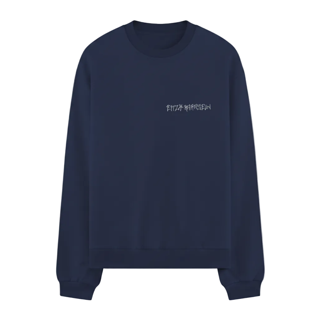 BASIC LOGO OVERSIZE SWEATSHIRT Lacivert