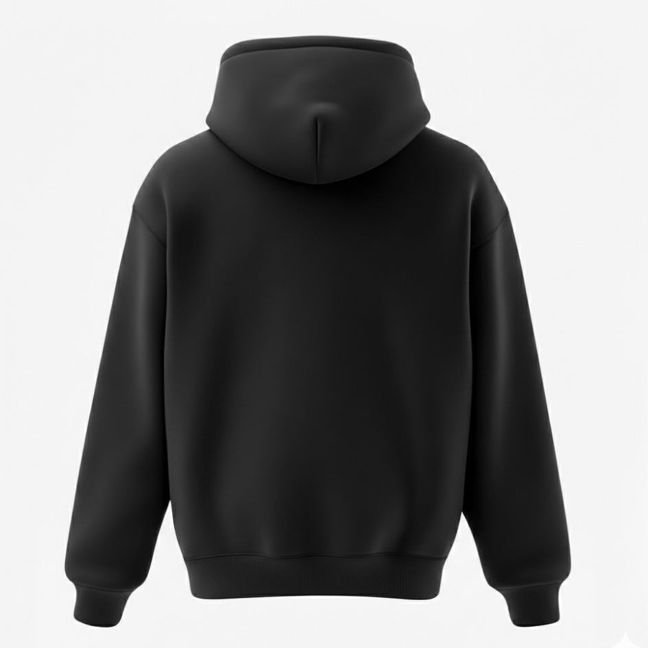 BASIC LOGO OVERSIZE HOODIE Siyah