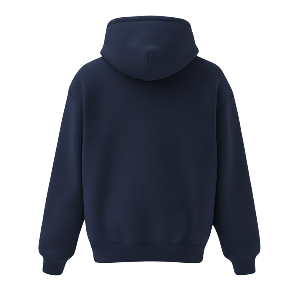BASIC LOGO OVERSIZE HOODIE Lacivert