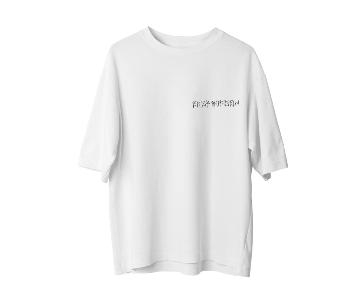 BASIC LOGO OVERSIZE T-SHIRT Beyaz