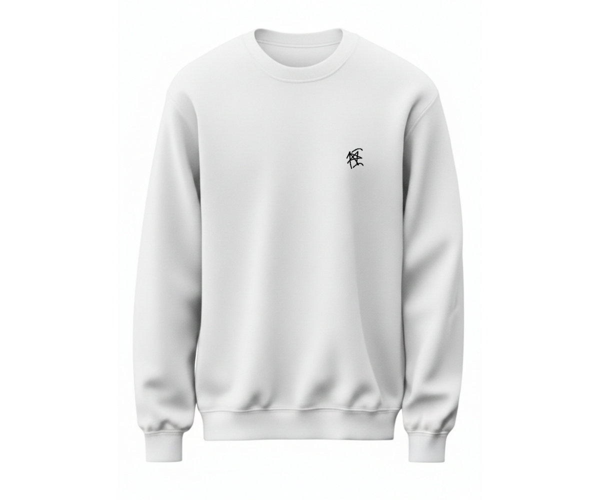 BASIC LOGO SWEATSHIRT Beyaz